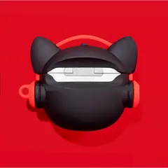 🔜 [ ᴄᴀꜱᴇ ᴀɪʀᴘᴏᴅ ] Case Airpod Vỏ Bọc Airpods ( Chó Bull Hiphop đeo tai nghe Đỏ ) Cho Hộp Sạc Tai Nghe AirPods 1 2 PRO B