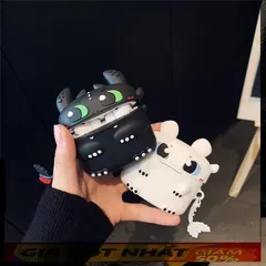 🔜 [ ᴄᴀꜱᴇ ᴀɪʀᴘᴏᴅ ] Case Airpod Vỏ Bọc Airpods ( Rồng Light Fury Night Fury ) Cho Hộp Sạc Tai Nghe AirPods 1 2 Pro Bằng S