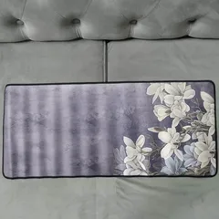 🔜 A21 - Miếng Lót Chuột, Pad Chuột Cỡ [ HOA XÁM 21 ] Chống Nước, Bàn Di Chuột Có Hình 70x30cm dày dặn 3mm chuyên game c
