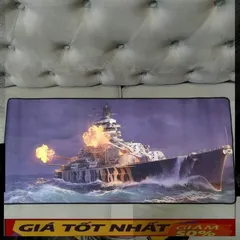 🔜 A17 - Miếng Lót Chuột, Pad Chuột Cỡ Lớn [ Battleship 17 ] Chống Nước, Bàn Di Chuột Có Hình 90x40cm dày dặn 3mm chuyên