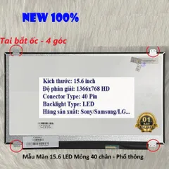 Màn hình HP Pavilion 15-N 15-N024TX 15-N052TX 15-N210DX 15-N278SA 15-N267SA 15-N003TX kích thước 15.6 inch LED Mỏng SLIM