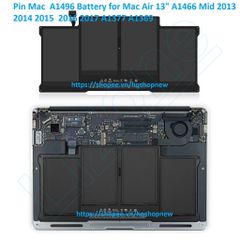 Pin Laptop Apple A1496 cho MacBook Air 13