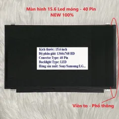 Màn hình laptop Dell Latitude 3540 E5540 E5550 E6540 kích thước 15.6 inch LED Mỏng SLIM - 40 pin (1366x768 HD / 1920x108