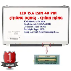 Màn hình laptop Dell Latitude 3540 E5540 E5550 E6540 kích thước 15.6 inch LED Mỏng SLIM - 40 pin (1366x768 HD / 1920x108