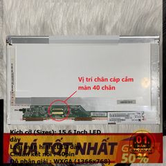 Màn hình Laptop HP Probook 15.6 inch LED dày Thay thế cho 4540 4530 4530s 4545S - Độ phân giải HD 1366x768, Chân cáp 40 pin