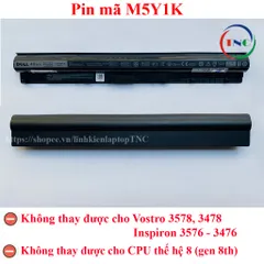 Pin Laptop Dell M5Y1K 3451 3458 3468 3567 3568 5455 5458 3551 3558 5551 5558 5559 Battery Dell 3558 PHỤ KIỆN LAPTOP