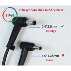 Sạc Laptop Asus 19V 2.37A Mini - Chân Vuông Thường To 2.5mm Hàng Chính Hãng Dùng Cho X451 X454L X551 X554 X555 - Bảo Hành 12 Tháng