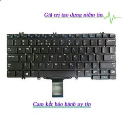 Bàn Phím Laptop DELL Latitude 7280/7290/7380/7389/7390 - US Layout, Đen, Chất Lượng Cao, Bảo Hành 9 Tháng