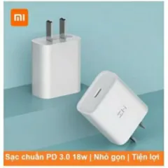 🔝 Củ sạc nhanh Xiaomi Zmi chuẩn PD Type C HA711 18W | BH 15 NGÀY 💛 💛 💛 [ 💯 HÀNG CHÍNH HÃNG]
