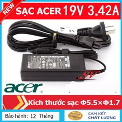 Sạc Laptop Acer 19V 3.42A 65W Chính Hãng - Chất lượng Cao, Bảo Hành 12 Tháng, Không Nóng Máy
