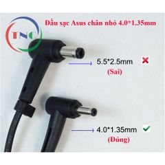 Sạc Laptop Asus 19V 3.42A 65W Chân Nhỏ Đen - Tương Thích A556 X541 A540 K401L K401LB - Bảo Hành 12 Tháng