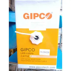 Cáp mạng GIPCO UTP CAT5E 5669 (305m trắng) - Dây mạng Gigabit Ethernet chất lượng cao, chống nhiễu, chính hãng