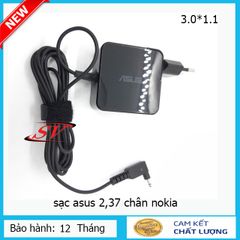 Sạc Laptop ASUS 2.37A - Chân Cắm 3.0*1.1, Sạc Zin Cao Cấp Đen - Bảo Hành 12 Tháng, Tương Thích Nhiều Loại Máy