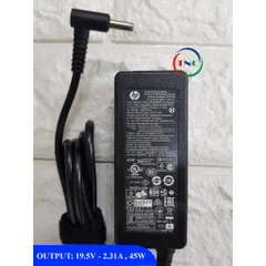 ║ Sạc Laptop HP 19.5V 2.31A (45W) chân kim nhỏ 4.5mm x 3.0mm chính hãng - tặng kèm dây nguồn ║