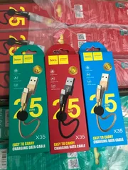 🔜 Cáp sạc Lightning / Android / Type C dài 25cm Hoco X35 🍬 Dây ngắn Iphone dùng cho sạc dự phòng