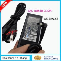 Sạc Laptop Toshiba 3.42A (65W) - Chân cắm Φ5.5×Φ2.5, Sạc Zin Chất Lượng Cao, Bảo Hành 12 Tháng, Tiện Lợi và An Toàn