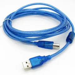 🔜 Dây Cáp Máy in Usb Hàng Chuẩn Tốt 💛 có cục chống nhiễu 1,5m ( mầu xanh trong suốt )