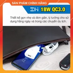 🔝  Củ Sạc Nhanh ZMI QC 3.0 18W  HA612 ( Trắng / Đen )  💯 Hàng Chính Hãng