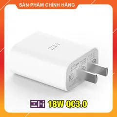 🔝  Củ Sạc Nhanh ZMI QC 3.0 18W  HA612 ( Trắng / Đen )  💯 Hàng Chính Hãng