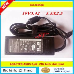 Sạc Laptop ASUS 65W 19.5V-3.42A - Sạc ZIN Chuyên Dụng Hình Chữ Nhật, Độ Bền Cao, Giảm Nóng Máy, Bảo Hành 12 Tháng