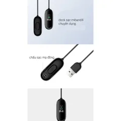 Cáp Sạc USB Chính Hãng Cho Xiaomi Mi Band 4 - Dễ Dàng Sử Dụng, Chất Liệu Cao Cấp, Đầu Ra An Toàn