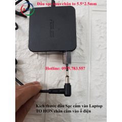 Sạc Laptop ASUS 19V 2.37A 45W Vuông Chính Hãng - Chân Cắm 5.5mm x 2.5mm - Bảo Hành 12 Tháng, Phù Hợp Với Nhiều Mẫu ASUS