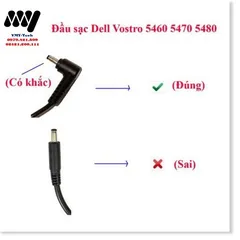🔜 Sạc Laptop Dell Vostro 5460 5470 5480 5560 Chân đạn ZIN 19.5V – 4.62A 3.34a