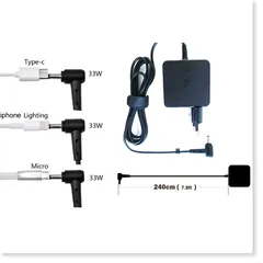 🔜 Sạc Laptop Asus 19V 1.75a Chân Nhỏ Mini - Adapter kèm dây nguồn