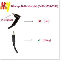 🔜 Sạc Laptop Dell 19v 3.34A Chân kim nhỏ Inspiron 3567 3568 7347 7348 3558 3559 XPS 11 13 - Kèm dây sạc (NEW 100%)