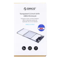 💡 Hộp Đựng Ổ Cứng Di Động HDD Box 2.5 ORICO 2139U3 USB3.0/2.5 Nhựa Trong Suốt - BH chính hãng 12 tháng