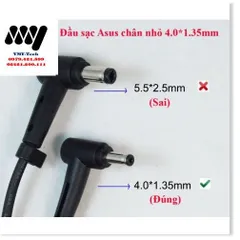 🔜 Sạc Laptop Asus X541 X441 X553 A540 X540 K401 E402 E502 VivoBook S14 19V – 2.37A Sạc Vuông ZIN Chân Nhỏ ZIN Chính Hãn