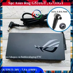 Sạc Laptop Asus Rog G531GT G731GT G531 G571 Output 20V - 7.5A - 150W Chân kim kích thước đầu sạc 6.0*3.7mm PHỤ KIỆN LAPT