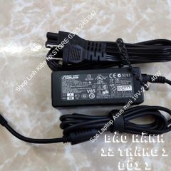 Sạc Laptop Asus Mini 19V-2.1A 40W Chính Hãng Dùng Cho Eee PC 1001H 1005H 1015P - Bảo Hành 12 Tháng, Tặng Kèm Dây Sạc