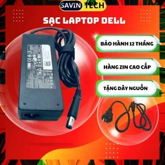 Sạc laptop dell 3.34A 4.62 chân kim to chân kim nhỏ, sạc máy tính dell zin cao cấp tặng kèm dây nguồn PHỤ KIỆN LAPTOP
