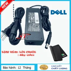 🔝 Sạc Laptop Dell 19.5V 4.62A / 19.5V 3,34a Chân Kim To hoặc chân kim nhỏ hàng zin - dây nguồn volex