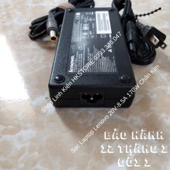 Sạc Laptop Lenovo 20V-8.5A 170W Chân Kim Chính Hãng - Tương Thích với W520 W530 W540 W541 T440p L540 L440, Bảo Hành 12 Tháng