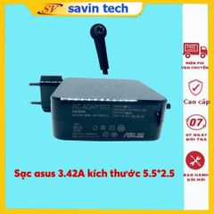 Sạc Laptop Asus 65W Chính Hãng Savintech - Cục Sạc 3.42A Vuông, Chân Cắm 5.5*2.5, Bảo Hành 12 Tháng
