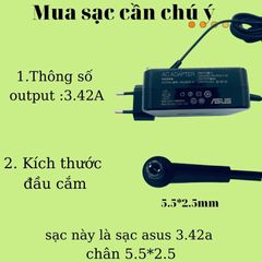 Sạc Laptop Asus 65W Chính Hãng Savintech - Cục Sạc 3.42A Vuông, Chân Cắm 5.5*2.5, Bảo Hành 12 Tháng