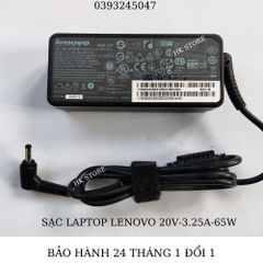 Sạc Laptop Lenovo Ideapad 20V-3.25A 65W Chính Hãng, Tương Thích Với Nhiều Dòng Máy, Bảo Hành 24 Tháng, Được Tặng Kèm Dây Nguồn