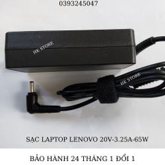 Sạc Laptop Lenovo Ideapad 20V-3.25A 65W Chính Hãng, Tương Thích Với Nhiều Dòng Máy, Bảo Hành 24 Tháng, Được Tặng Kèm Dây Nguồn