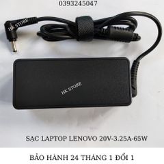 Sạc Laptop Lenovo Ideapad 20V-3.25A 65W Chính Hãng, Tương Thích Với Nhiều Dòng Máy, Bảo Hành 24 Tháng, Được Tặng Kèm Dây Nguồn