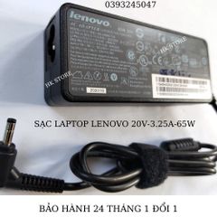 Sạc Laptop Lenovo Ideapad 20V-3.25A 65W Chính Hãng, Tương Thích Với Nhiều Dòng Máy, Bảo Hành 24 Tháng, Được Tặng Kèm Dây Nguồn