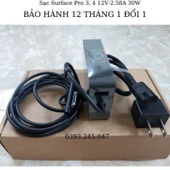 Sạc Adapter Microsoft Surface Pro 3-4 15V-2.58A 44W Chính Hãng, Phù Hợp Model 1625 1724 1796 1824 1901, Bảo Hành 12 Tháng