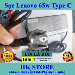 Sạc Laptop Lenovo 20V 3.25A 65W Chân Type C - Adapter Chính Hãng Dùng Cho Yoga, Ideapad và Các Dòng Lenovo Khác