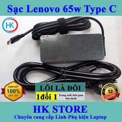 Sạc Laptop Lenovo 20V 3.25A 65W Chân Type C - Adapter Chính Hãng Dùng Cho Yoga, Ideapad và Các Dòng Lenovo Khác