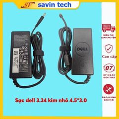 Sạc Laptop Dell 3,34 Kim Nhỏ 65W Chân Φ4.5Φ3.0, Adapter Chính Hãng Bảo Hành 12 Tháng - Sạc Zin Cao Cấp cho Máy Tính Dell