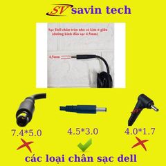 Sạc Laptop Dell 3,34 Kim Nhỏ 65W Chân Φ4.5Φ3.0, Adapter Chính Hãng Bảo Hành 12 Tháng - Sạc Zin Cao Cấp cho Máy Tính Dell