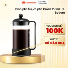 Bình pha cà phê kiểu Pháp Bodum Brazil 1543-01 - Dung tích 350ml, Thủy tinh Borosilicate, Thời trang, Hàng chính hãng từ Bồ Đào Nha