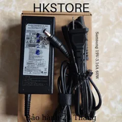 🔝 Sạc Laptop Samsung 19V-3.16A 60W Samsung R430 R478 R480 R523 R538 Q430 R430 R428 R429 R480 R523 NP530 NP300E4 NP300E5