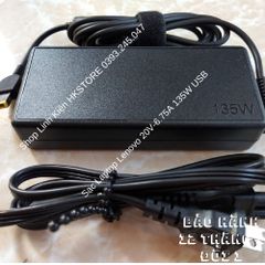 Sạc Laptop Lenovo 20V-6.75A 135W USB Chân Vuông, Phù Hợp Cho Y50-70, Y40-70, T550p, Y700, T540P - Bảo Hành 12 Tháng